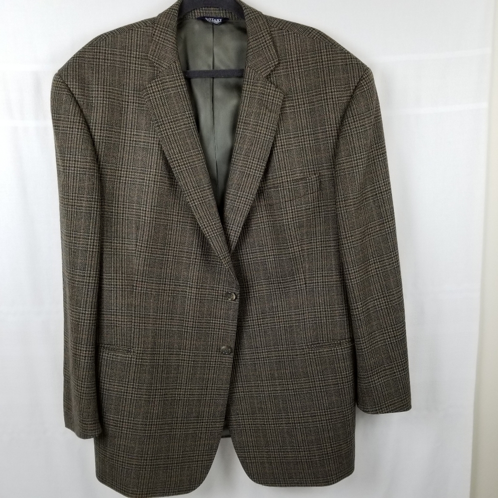 Botany 500 vintage lambswool plaid sport c…
